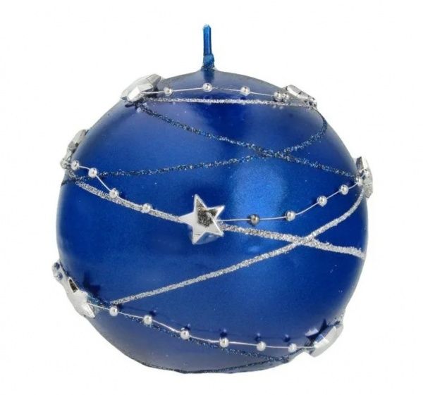 Свеча 80 мм Гирлянда синяя Pako-If