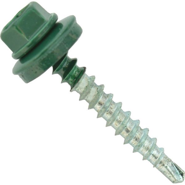 Саморіз покрівельний по дереву 4,8x35 мм 20 шт зелений RAL 6002 RAL 6002me Expert Fix