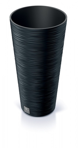 Горшок для цветов Prosperplast Furu 250 мм высокий с вкладышем антрацит круглый 7,5 л (57284-433) 