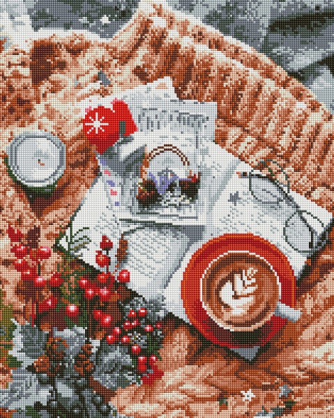 Алмазна мозаїка Затишне Різдво 40x50 см DBS0034 Brushme 