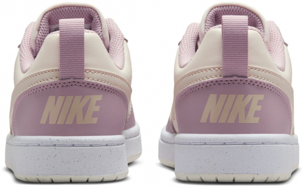 Кроссовки для девочек демисезонные Nike COURT BOROUGH LOW RECRAFT DV5456-129 р.39 бежевые с розовым