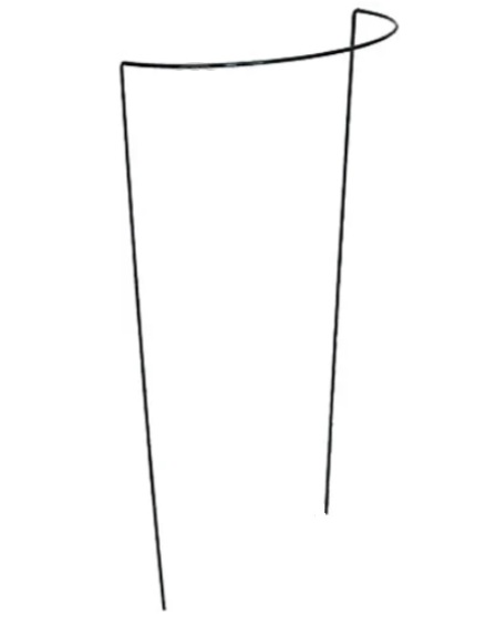 Опора для растений полукруглая черная 35x19 см