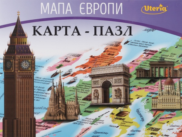 Карта-пазл Uteria Карта Європи 36 елементів