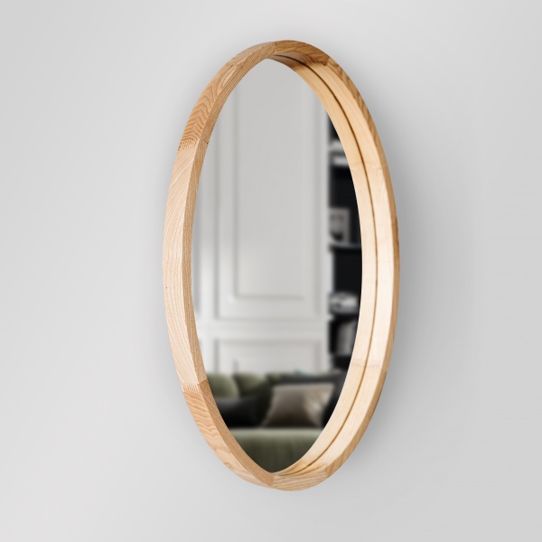 Зеркало настенное Luxury Wood Evolution SLIM ясень натуральный 600x800 мм 