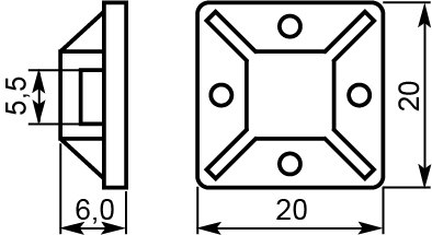 Майданчик під стяжку Аско-Укрем ТМ-20 чорний