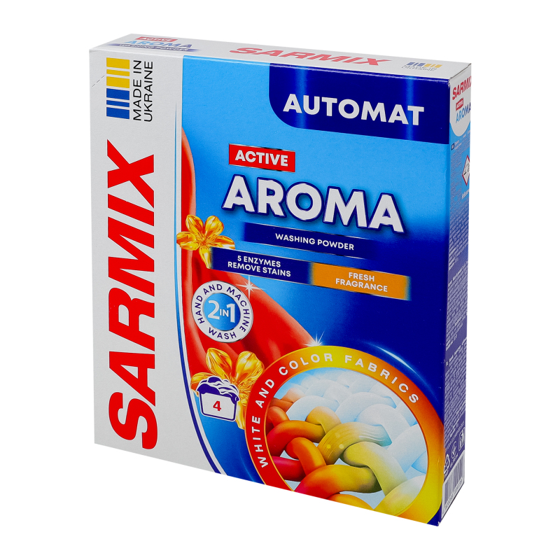 Порошок для машинного та ручного прання SARMIX Active Aroma 0,3 кг