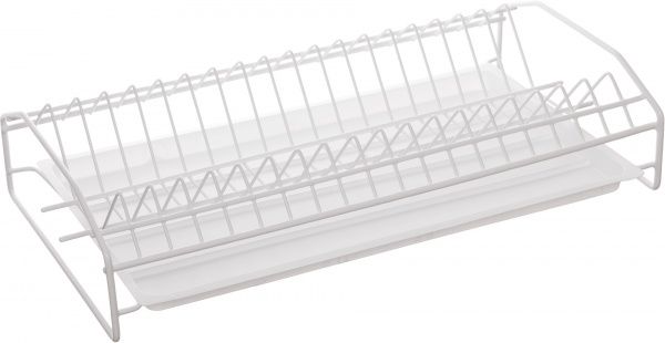 Сушилка для посуды 24x10x46 см одноуровневая белая DC