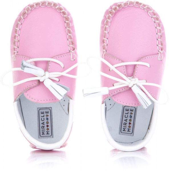 Пинетки детские MIRACLE р. 20 0-1-16-1 розово-белый 