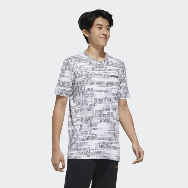 Футболка Adidas M ESS AOP TEE FM3433 S білий