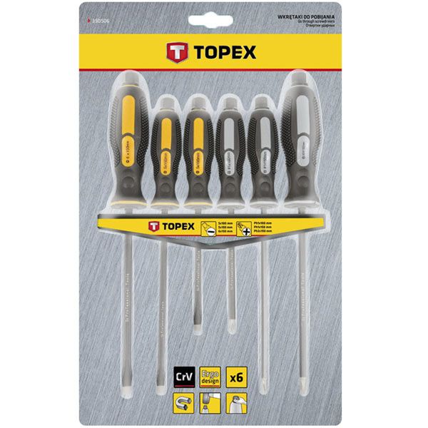 Набір ударних викруток Topex 39D506 6 шт