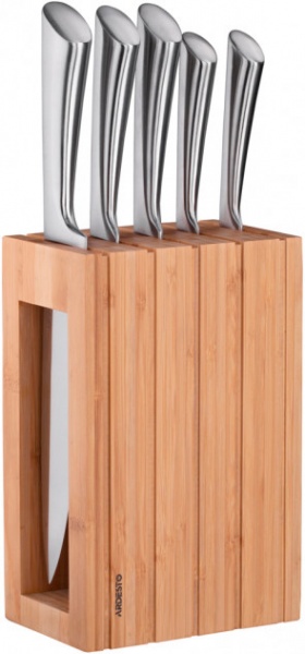 Набор ножей Black Mars с бамбуковой подставкой 6 предметов (AR2021SB) Ardesto