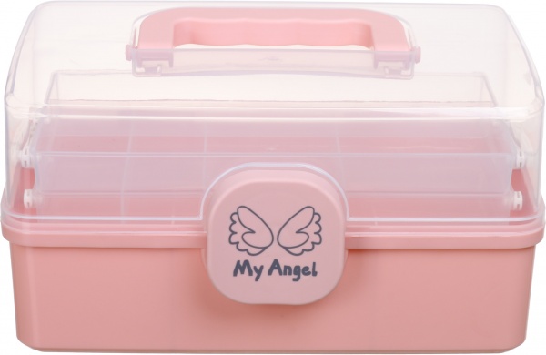 Органайзер для косметики прямоугольный 28х15,5х16 см розовый 