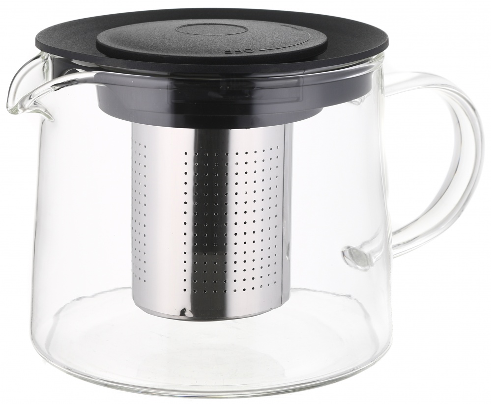Чайник заварочный Flamberg Greenwich 600 мл черный с прозрачным