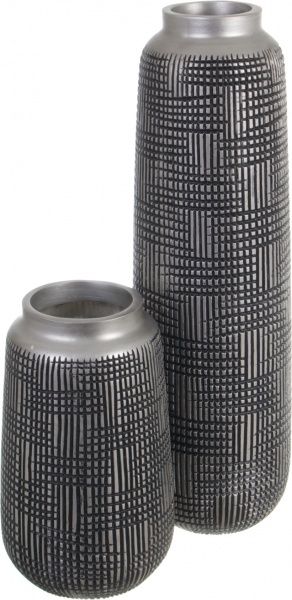 Ваза полирезиновая серая Дарк 17.5х17.5х58 см