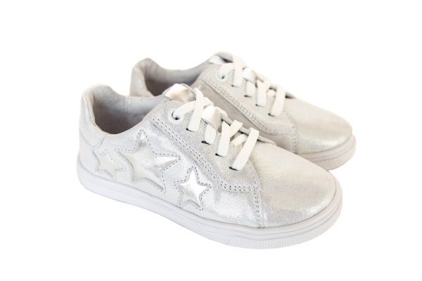 Кеды детские Мальви р.32 белый с серебристым Ш-460 E 