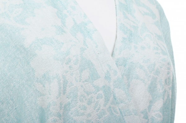 Пончо махрове бірюзовий 