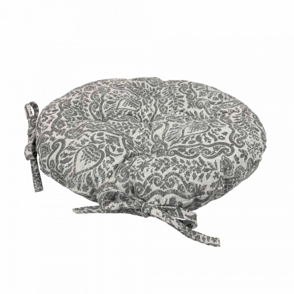 Подушка на стілець PERLA Вензель срібло La Nuit