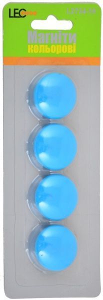 Магниты для досок 4 шт. L2734-19 неон бирюзовый LEO