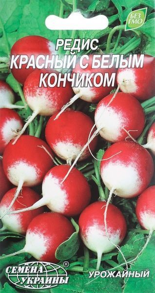 Семена Семена Украины редис Красный с белым кончиком 3 г 3г