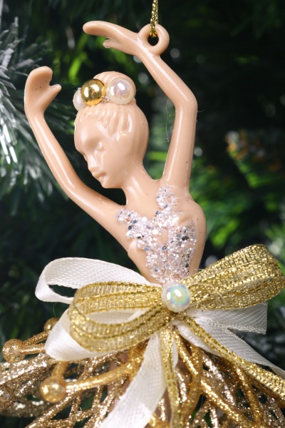 Підвіска Балерина декор Еліт 9х12х3 см золото
