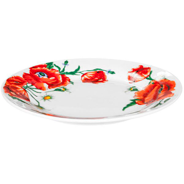 Тарілка мілка Червоні маки 23 см 21-206-099 Оселя
