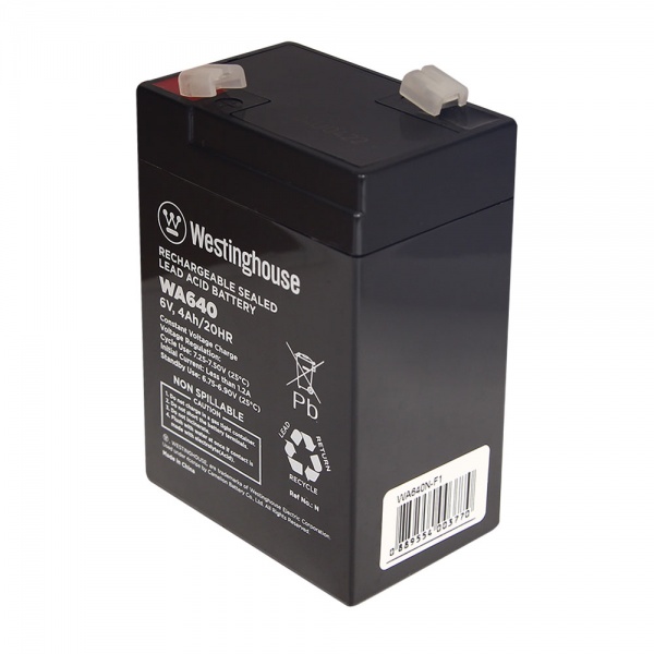Батарея аккумуляторная для ИБП свинцово-кислотная 6V 4Ah terminal F1 WA640N-F1
