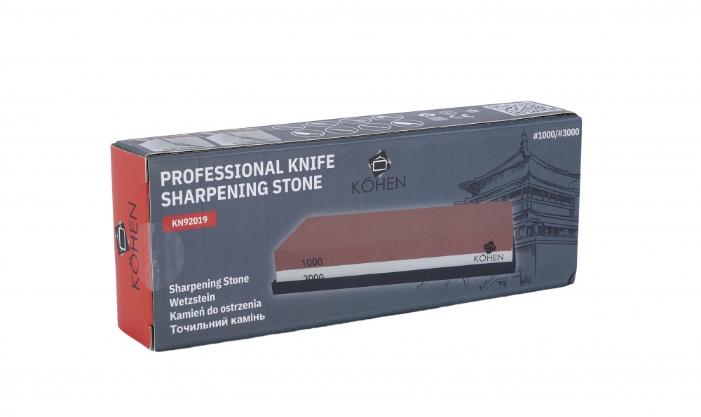 Камінь для заточування Kohen ножів 18x6,8x3 см KN92019