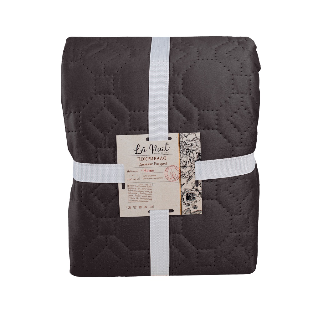 Покривало декоративне Parquet 160x220 см La Nuit коричневий