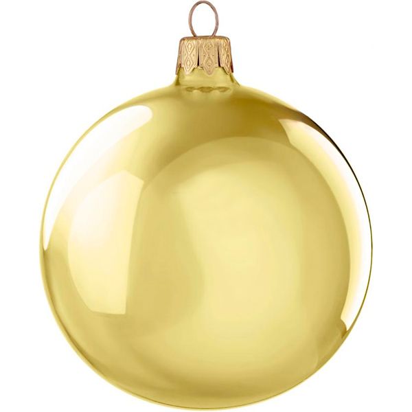 Шар стеклянный d100 однотонный лимонный