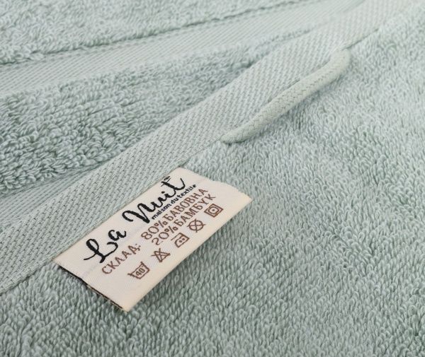 Полотенце махровое Bamboo 100x150 см серо-зеленый La Nuit 