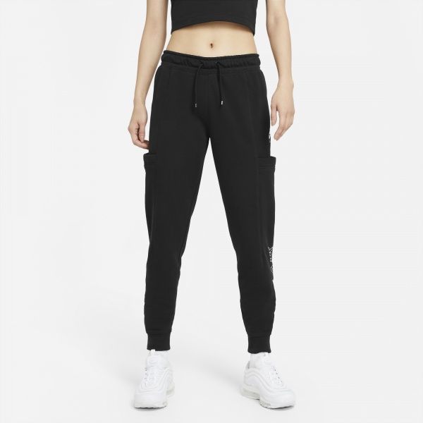Брюки Nike W NSWAir PANT FLC MR CZ8626-010 р. L черный
