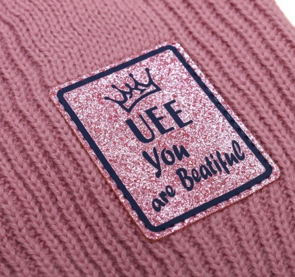 Шапочка дитяча для дівчинки Kraft+ арт. 2602 р.52-54 темна пудра 