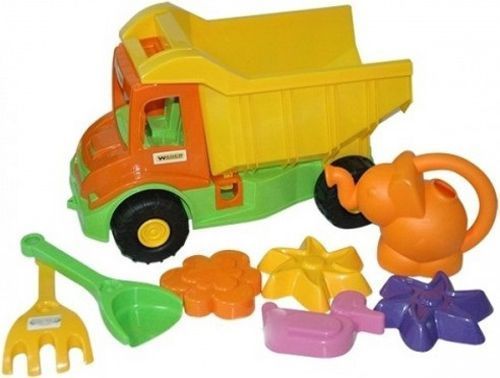 Вантажівка Wader Multi truck з набором для піску і лійкою 39206