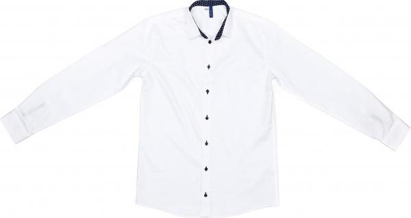 Рубашка р.158 белый с синим 1129/322 