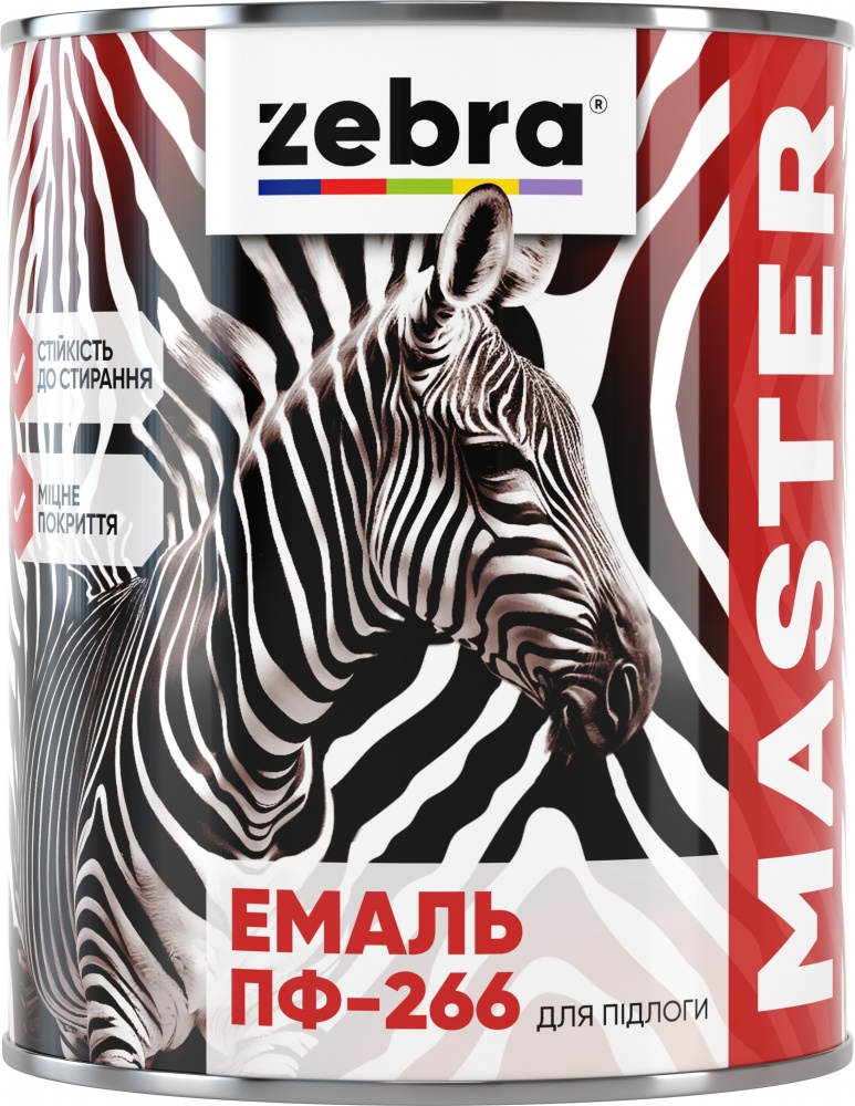 Емаль ZEBRA MASTER для підлоги жовто-коричневий глянець 2,6кг