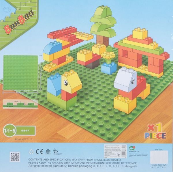 Конструктор BanBao Пластина-подставка для больших блоков 38х38 см серебристая