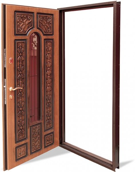 Двері вхідні Abwehr АП1-127 (V) (K7) (СПЗ) (ЗК) 096Л (ЗД+ПТ2) дуб золотий 2050x960мм ліві