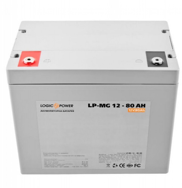 Акумулятор LogicPower AGM MG 12-80 AH