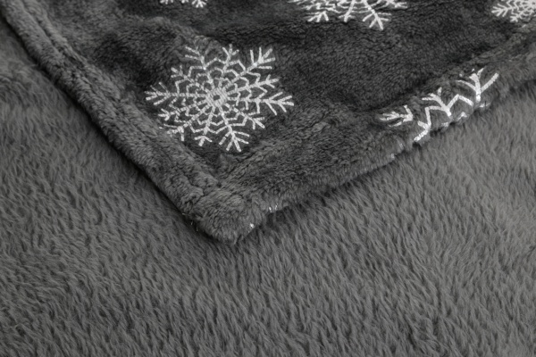 Плед Basic Glitter Snow 150x190 см сірий із білим La Nuit 