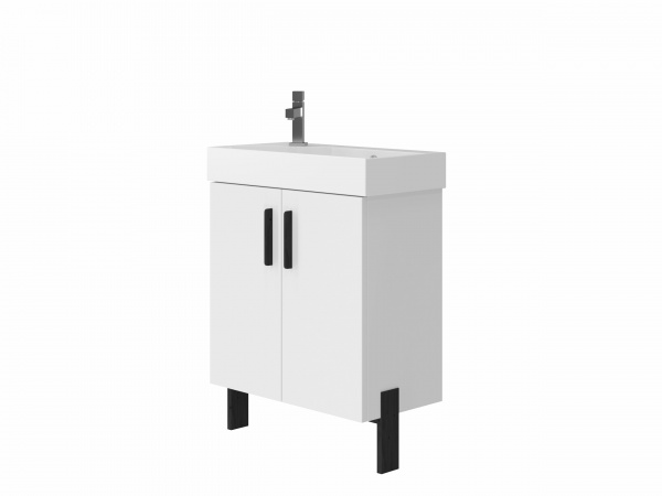 Тумба напольная ЮВЕНТА Manhattan - 65 белый с умывальником Stance-65