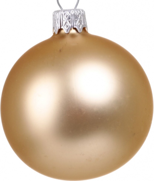 Шар новогодний одноцветная d 60 мм золотой .0161