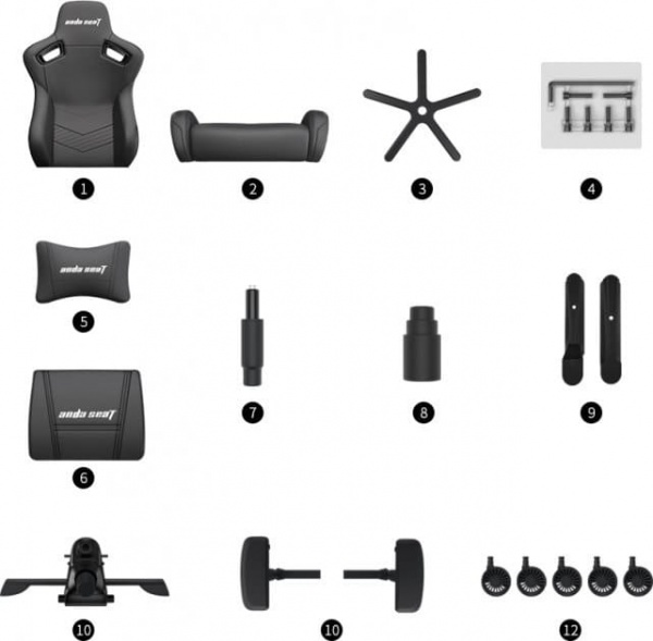 Крісло Anda Seat Kaiser 2 White Size XL (AD12XL-07-W-PV-W01) білий 