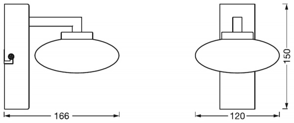 Світильник світлодіодний Ledvance Smart+ Wifi Orbis Wall Elypse 120 мм 7 Вт срібний 3000-6500 К 