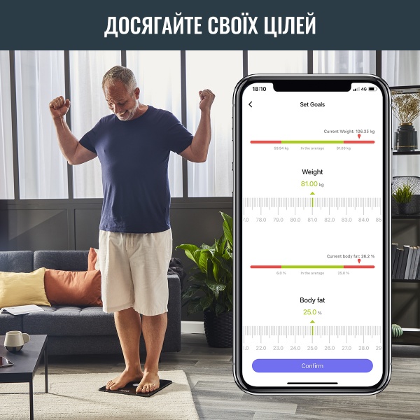 Ваги підлогові Tefal GOODVIBES Smart BM9660S1