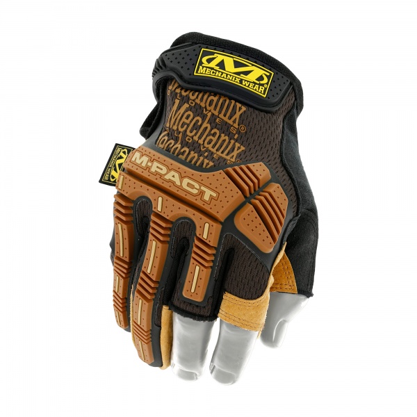 Перчатки Mechanix Тактические "M-Pact® Leather Fingerless Framer Gloves" L — фото 1