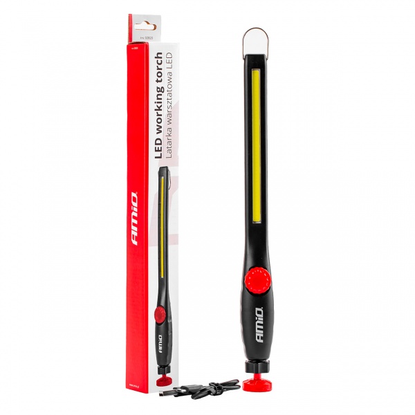 Фонарик AMiO WT10 красно-черный