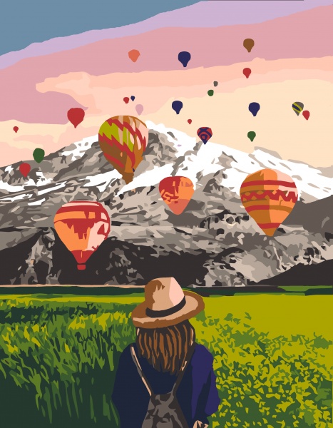 Картина по номерам Отдых в горах 35x45 см Rosa Start 