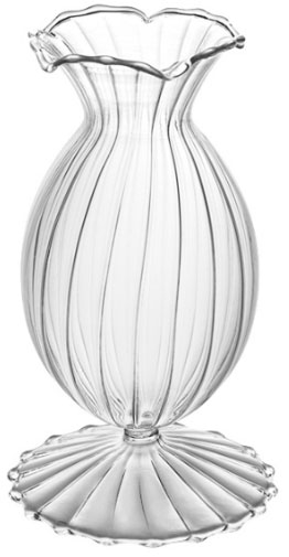 Ваза стеклянная Elegant 16 см прозрачная G-9057