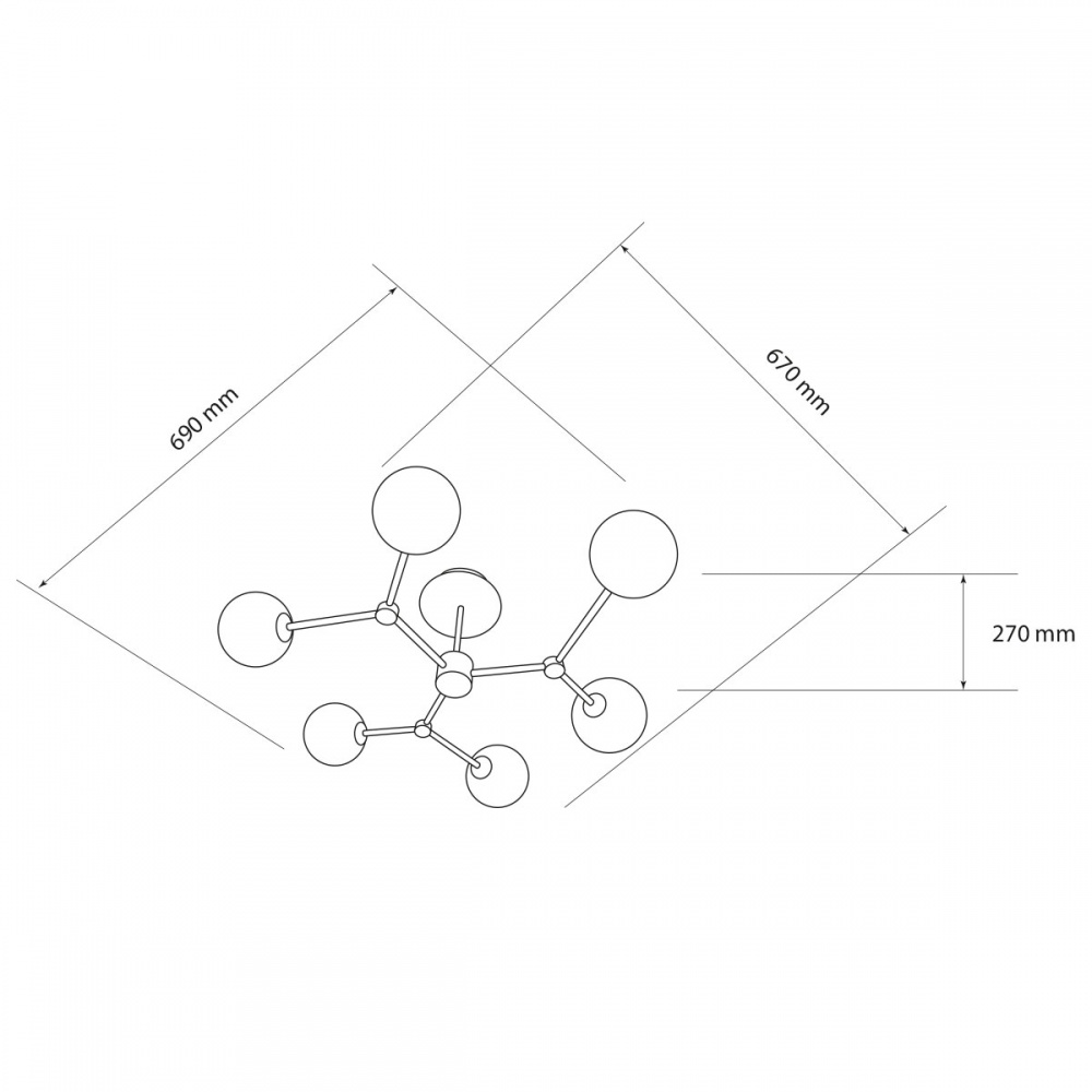 Люстра LIGHT SET Malva 6xG9 черный