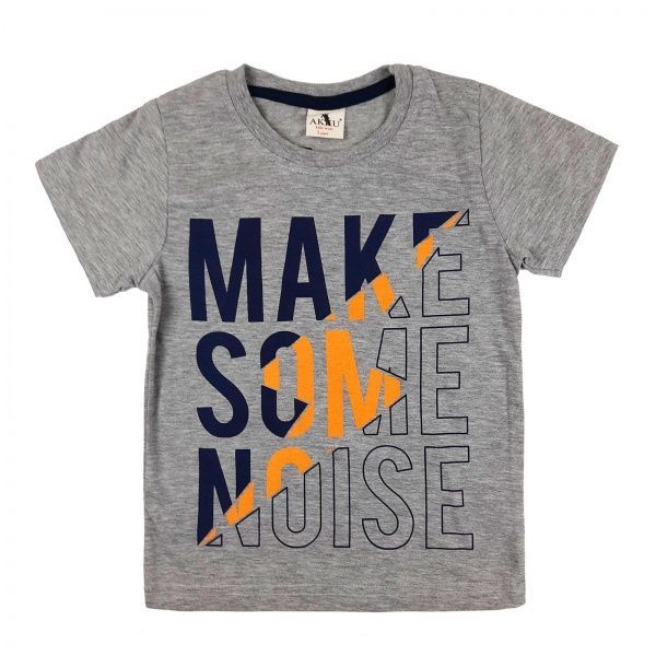 Футболка для хлопчика AKKU Make Some р.116 сірий 9064 